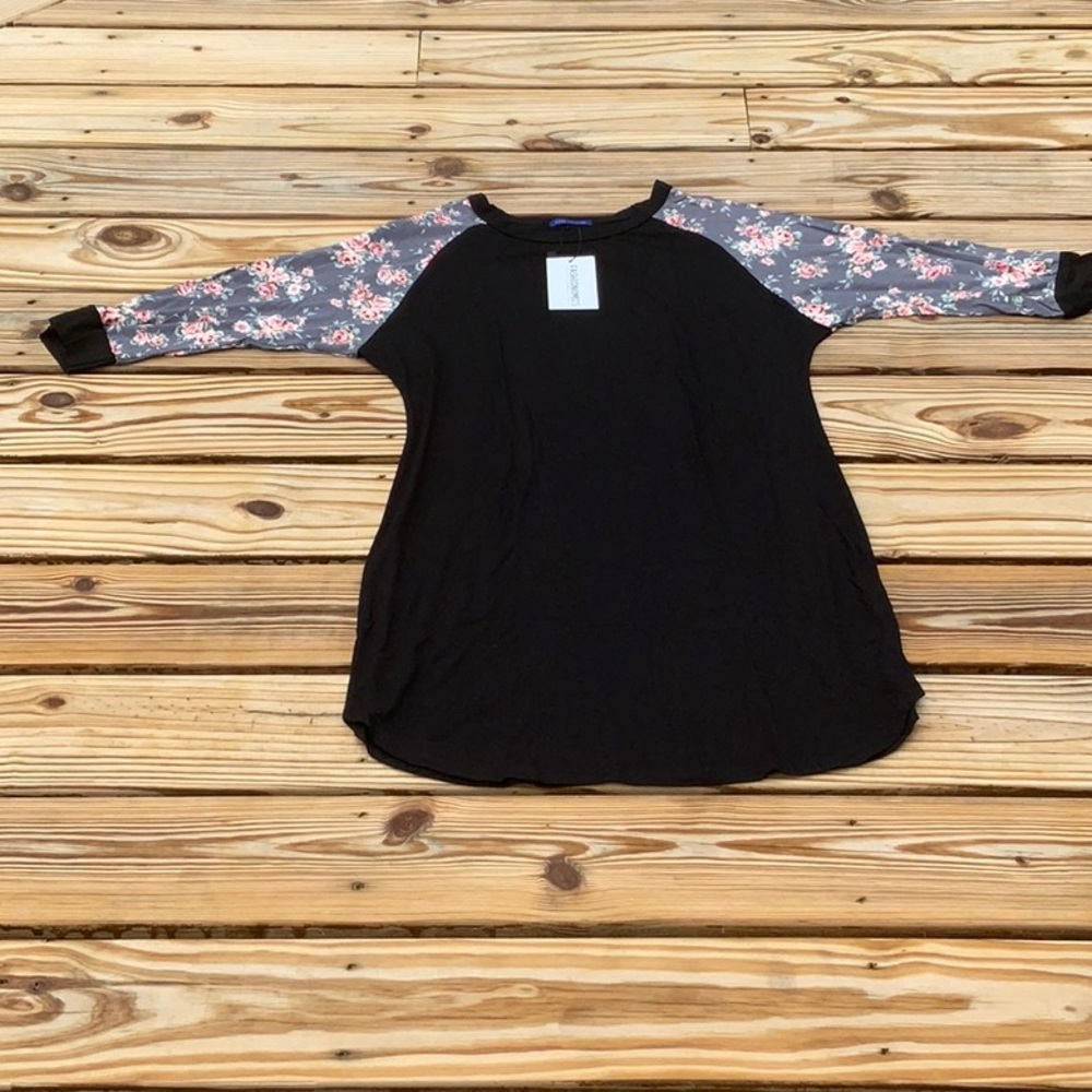 Floral Raglan 3/4” Sleeve Multi Purpose Dress Last One Size Large - Picture 1 of 8